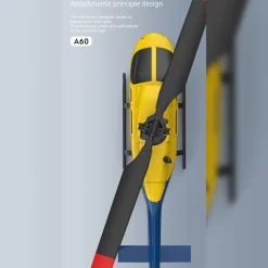 A60 BELL206 90-Class 2.4G 4CH Single Rotor Flybarless Mini RC Helicopter Model with Optical Flow Altitude Hold 1/42 Scale