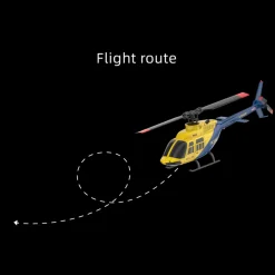 A60 BELL206 90-Class 2.4G 4CH Single Rotor Flybarless Mini RC Helicopter Model with Optical Flow Altitude Hold 1/42 Scale