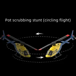 A60 BELL206 90-Class 2.4G 4CH Single Rotor Flybarless Mini RC Helicopter Model with Optical Flow Altitude Hold 1/42 Scale