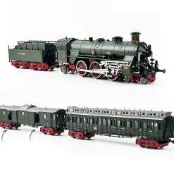 Alloy Electric Train Set Model with Carriage and Long Track - Gift for Boys and Girls