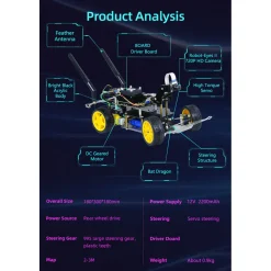 Autonomous Robot Car Kit with Deep Learning Vision & Ackermann Steering - Self-Driving Platform for Jetson Nano & Donkey Car