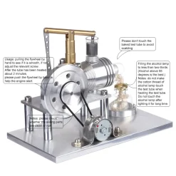 Balance Stirling Engine Model Kit - Build Your Own Stirling Engine - Hot Air Stirling Model Engine Educational Toy