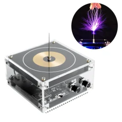 Bluetooth Musical Tesla Coil Plasma Speaker with Long Arc and Bluetooth Music Dual Mode Vinyl Record Shaped