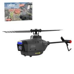 C127AI RC Helicopt, 2.4G RC 4CH Scout Drone Brushless Aircraft Model Without Aileron (RTF Version/Black)