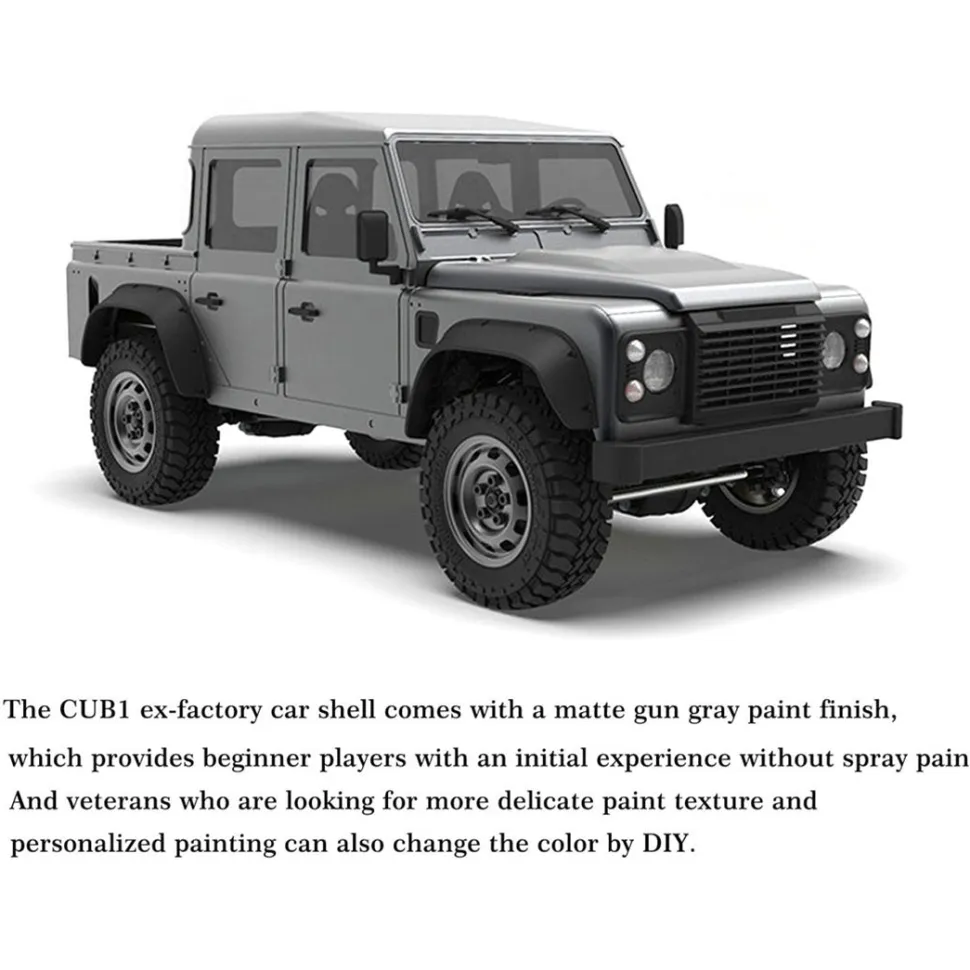Capo CUB1 RC Crawler Truck 1:18 4WD Electric RC Simulation Off-Road Vehicle Pickup Truck Model with Differential Lock KIT