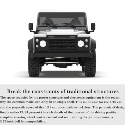 Capo CUB1 RC Crawler Truck 1:18 4WD Electric RC Simulation Off-Road Vehicle Pickup Truck Model with Differential Lock KIT