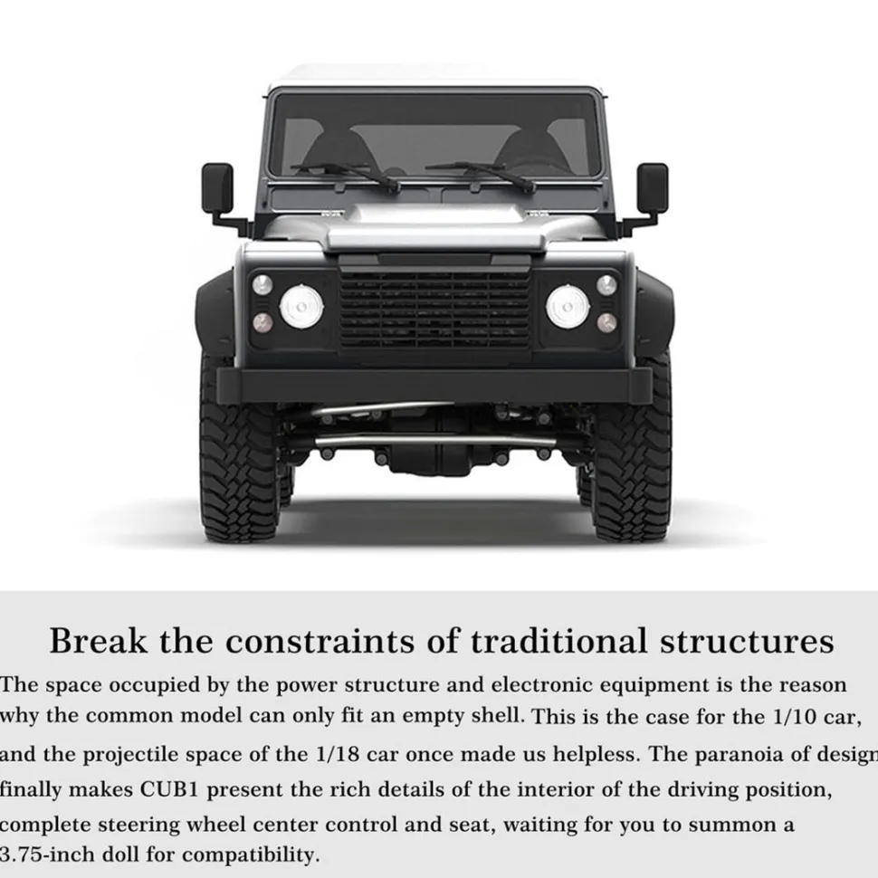 Capo CUB1 RC Crawler Truck 1:18 4WD Electric RC Simulation Off-Road Vehicle Pickup Truck Model with Differential Lock KIT
