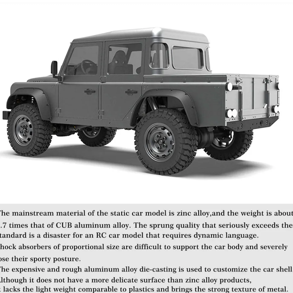 Capo CUB1 RC Crawler Truck 1:18 4WD Electric RC Simulation Off-Road Vehicle Pickup Truck Model with Differential Lock KIT