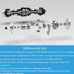 Capo CUB1 RC Crawler Truck 1:18 4WD Electric RC Simulation Off-Road Vehicle Pickup Truck Model with Differential Lock KIT