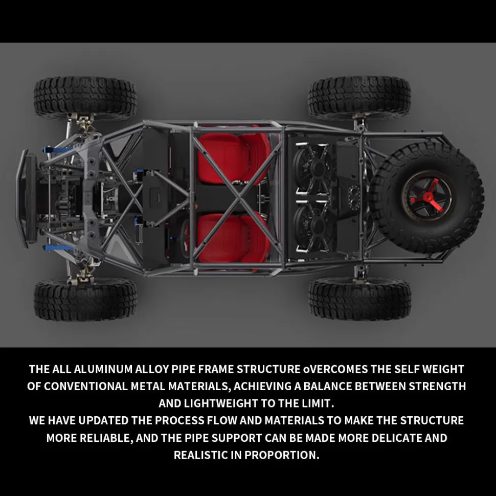 Capo U4 CD1582X Queen 1/8 Scale 2.4G All Metal RC Off-Road Crawler Climbing Car RC Vehicle Model Kit