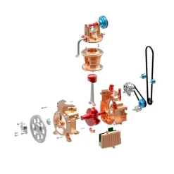 Car Engine Assembly Kit Single-cylinder Engine Build Kit Gift Toy for Collection