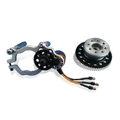 70cc Horizontally Opposed Twin-Cylinder Two-Stroke Air-Cooled Gasoline Engine Model with Electric Starter for Fixed-Wing RC Airplanes