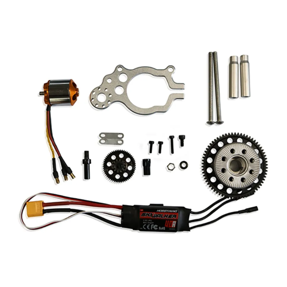 70cc Horizontally Opposed Twin-Cylinder Two-Stroke Air-Cooled Gasoline Engine Model with Electric Starter for Fixed-Wing RC Airplanes