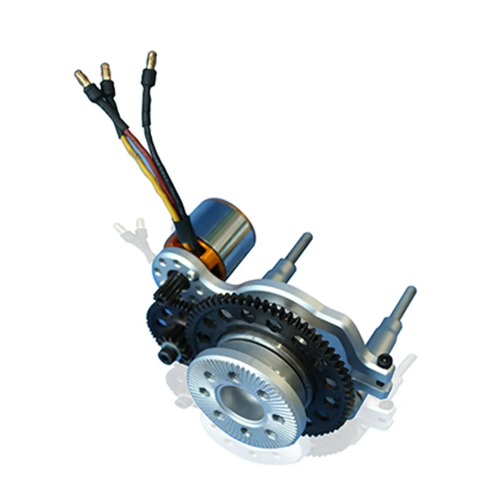 70cc Horizontally Opposed Twin-Cylinder Two-Stroke Air-Cooled Gasoline Engine Model with Electric Starter for Fixed-Wing RC Airplanes