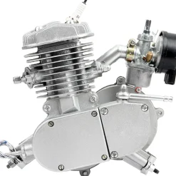 80CC Mini 2-Stroke CNC Single-Cylinder Pull-Start Gasolin Internal Combustione Engine for Beach Motorcycle Modification/Bicycle Assist