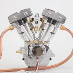 CISON FG-VT157 15.7cc Mini OHV V-twin V2 Shovelhead Engine 4-Stroke Air-cooled Gasoline Engine Motorcycle RC Engine Model