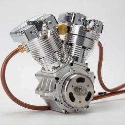 CISON FG-VT157 15.7cc Mini OHV V-twin V2 Shovelhead Engine 4-Stroke Air-cooled Gasoline Engine Motorcycle RC Engine Model