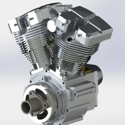 CISON FG-VT157 15.7cc Mini OHV V-twin V2 Shovelhead Engine 4-Stroke Air-cooled Gasoline Engine Motorcycle RC Engine Model