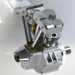 CISON FG-VT157 15.7cc Mini OHV V-twin V2 Shovelhead Engine 4-Stroke Air-cooled Gasoline Engine Motorcycle RC Engine Model