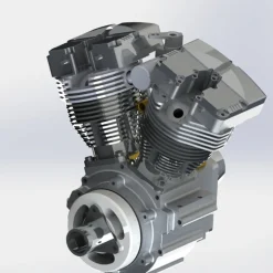 CISON FG-VT157 15.7cc Mini OHV V-twin V2 Shovelhead Engine 4-Stroke Air-cooled Gasoline Engine Motorcycle RC Engine Model