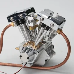 CISON FG-VT157 15.7cc Mini OHV V-twin V2 Shovelhead Engine 4-Stroke Air-cooled Gasoline Engine Motorcycle RC Engine Model