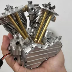CISON FG-VT9 9cc V2 Engine V-Twin Dual Cylinder 4-Stroke Air-Cooled Gasoline Engine Motorcycle RC Engine Model