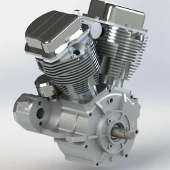 CISON FG-VT9 9cc V2 Engine V-Twin Dual Cylinder 4-Stroke Air-Cooled Gasoline Engine Motorcycle RC Engine Model