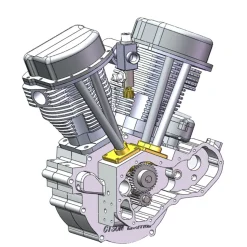 CISON FG-VT9 9cc V2 Engine V-Twin Dual Cylinder 4-Stroke Air-Cooled Gasoline Engine Motorcycle RC Engine Model
