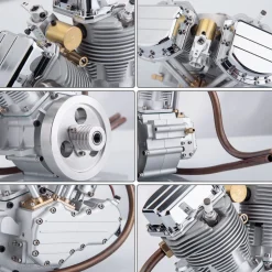 CISON FG-VT9 9cc V2 Engine V-Twin Dual Cylinder 4-Stroke Air-Cooled Gasoline Engine Motorcycle RC Engine Model
