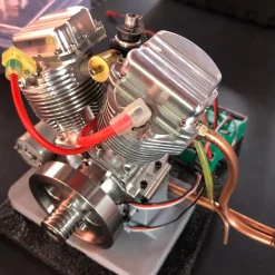 CISON FG-VT9 9cc V2 Engine V-Twin Dual Cylinder 4-Stroke Air-Cooled Gasoline Engine Motorcycle RC Engine Model