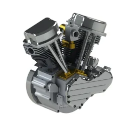 CISON FG-VT9 9cc V2 Engine V-Twin Dual Cylinder 4-Stroke Air-Cooled Gasoline Engine Motorcycle RC Engine Model