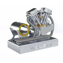 CISON FG-VT9 9cc V2 Engine V-Twin Dual Cylinder 4-Stroke Air-Cooled Gasoline Engine Motorcycle RC Engine Model