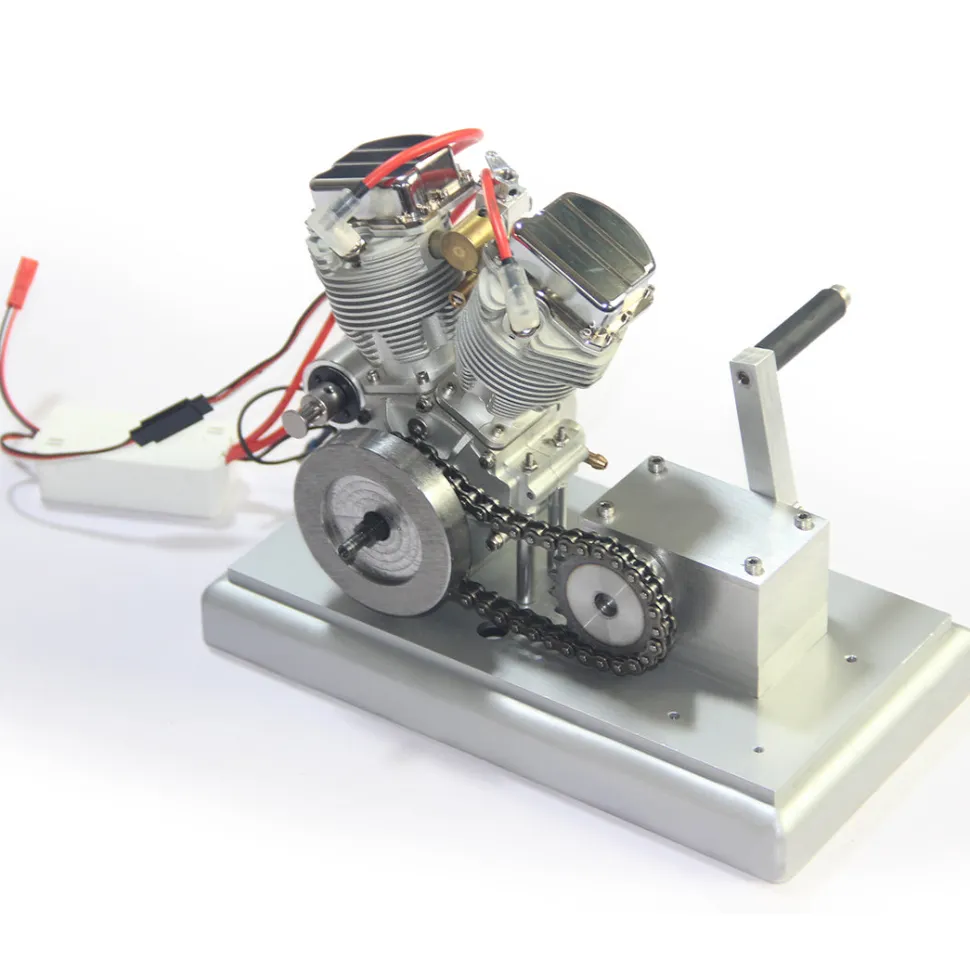 CISON FG-9VT 9cc V-Twin Engine with Upgrade Kick Starter Kit and Base
