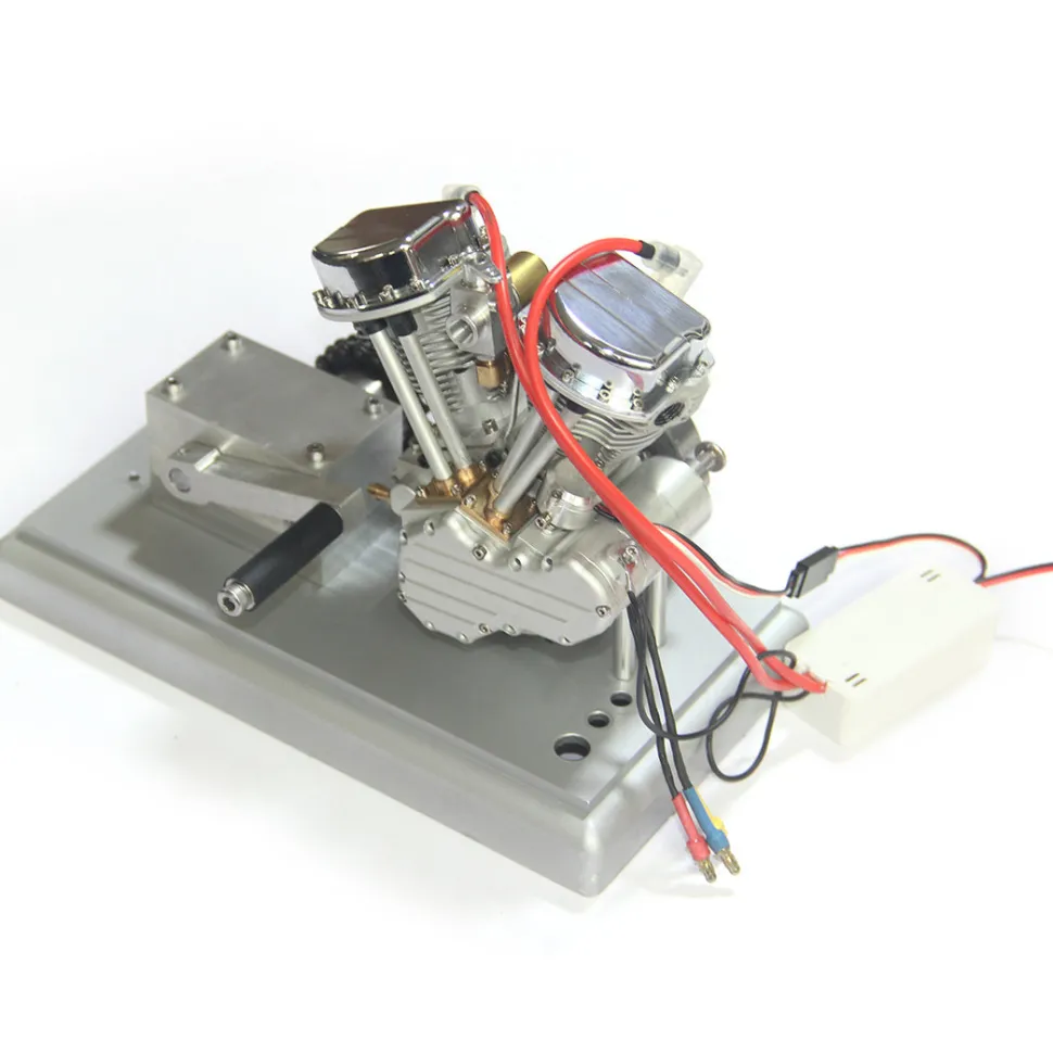 CISON FG-9VT 9cc V-Twin Engine with Upgrade Kick Starter Kit and Base