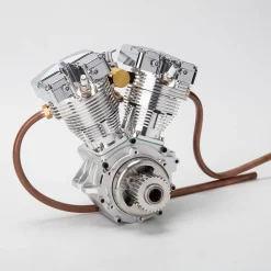 CISON FG-VT157 15.7cc V-Twin Shovelhead Engine with Upgrade Kick Starter Kit and Base - One Key Start