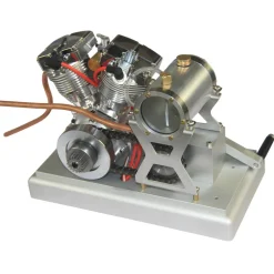 CISON FG-VT157 15.7cc V-Twin Shovelhead Engine with Upgrade Kick Starter Kit and Base - One Key Start