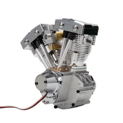 CISON FG-VT157 15.7cc V-Twin Shovelhead Engine with Upgrade Kick Starter Kit and Base - One Key Start