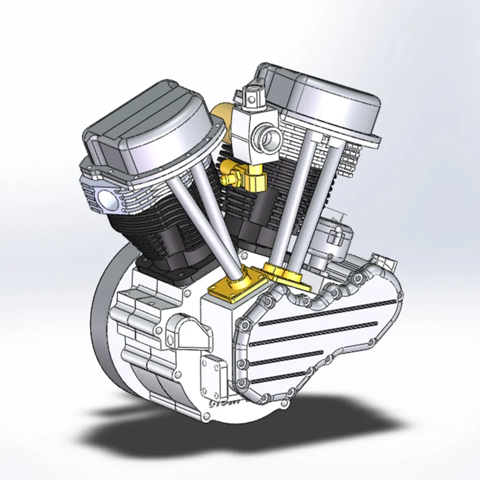 CISON FG-VT9 9cc V-Twin V2 Engine 4-Stroke Dual Black Cylinder 4-Stroke Air-cooled Motorcycle Gasoline Engine
