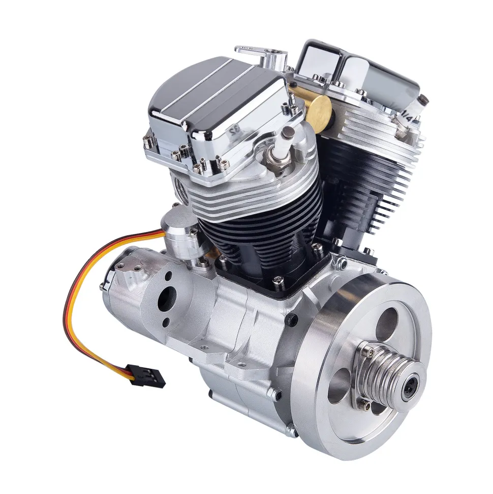 CISON FG-VT9 9cc V-Twin V2 Engine 4-Stroke Dual Black Cylinder 4-Stroke Air-cooled Motorcycle Gasoline Engine