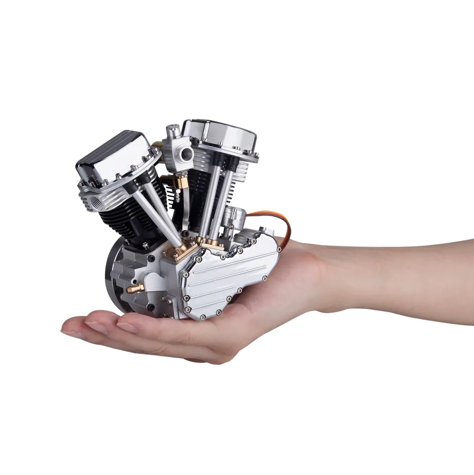 CISON FG-VT9 9cc V-Twin V2 Engine 4-Stroke Dual Black Cylinder 4-Stroke Air-cooled Motorcycle Gasoline Engine