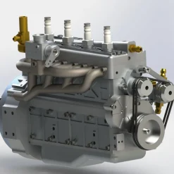 CISON FL4-175 17.5cc Flathead Inline 4 cylinder 4 Stroke Water-Cooled Gasoline Engine Model For RC Model Car Ship Airplane