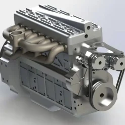 CISON FL4-175 17.5cc Flathead Inline 4 cylinder 4 Stroke Water-Cooled Gasoline Engine Model For RC Model Car Ship Airplane