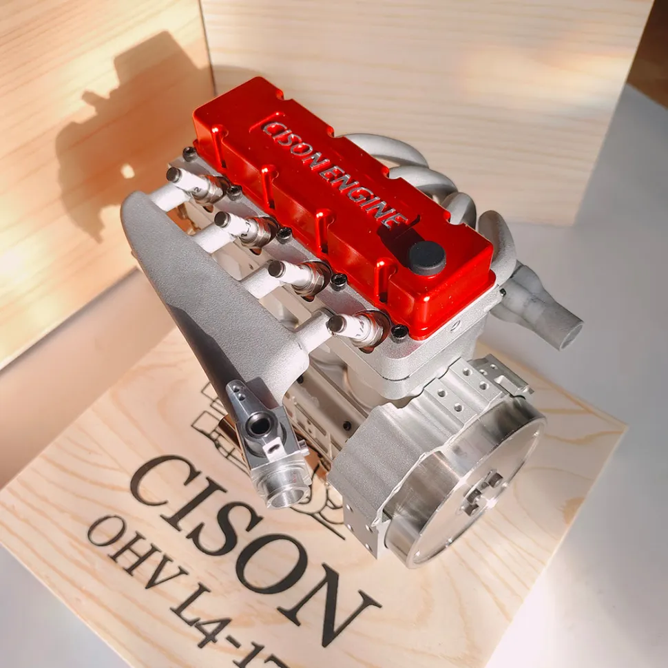 CISON L4-175 17.5cc Mini OHV Inline 4 Cylinder 4 Stroke Water-cooled L4 RC Gasoline Engine Model - Speed Up to 8,000rpm