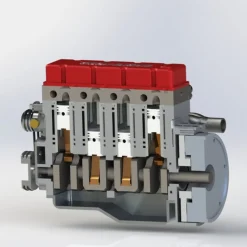 CISON L4-175 17.5cc Mini OHV Inline 4 Cylinder 4 Stroke Water-cooled L4 RC Gasoline Engine Model - Speed Up to 8,000rpm