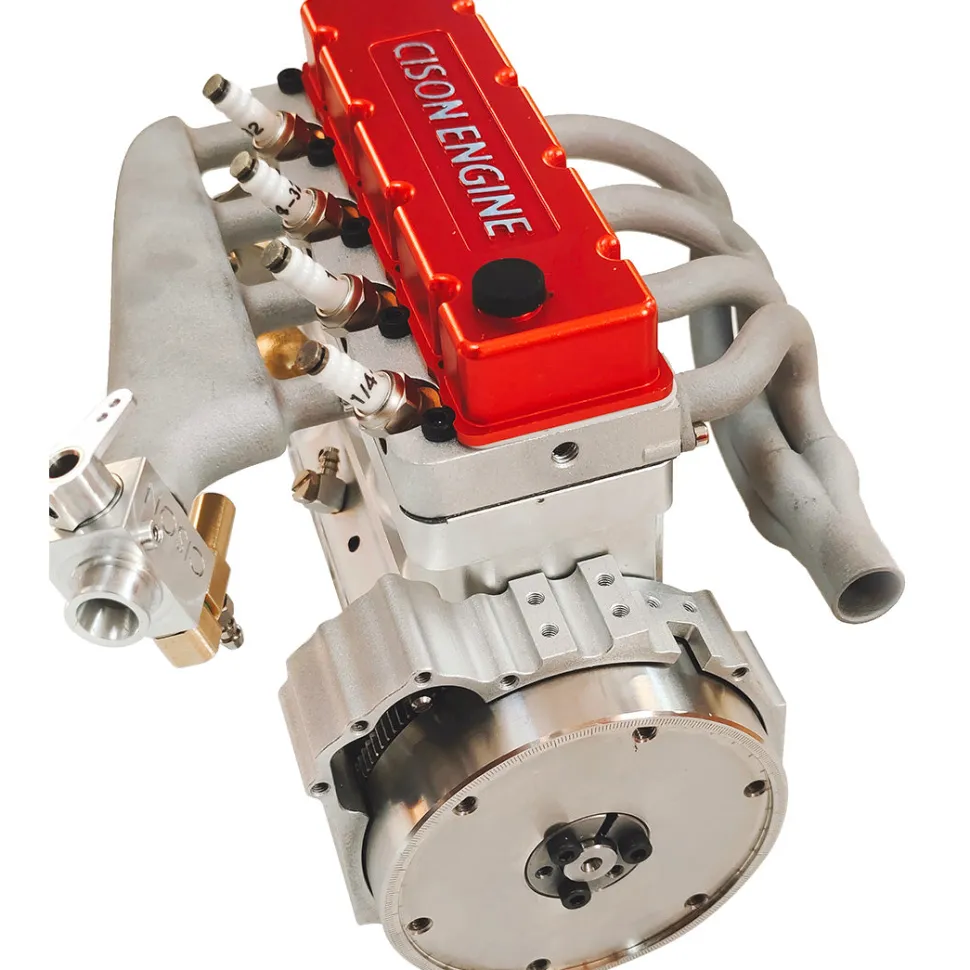 CISON L4-175 17.5cc Mini OHV Inline 4 Cylinder 4 Stroke Water-cooled L4 RC Gasoline Engine Model - Speed Up to 8,000rpm