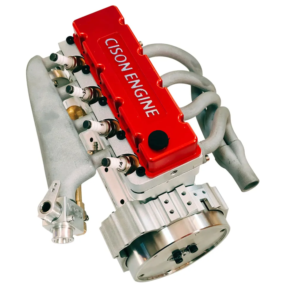 CISON L4-175 17.5cc Mini OHV Inline 4 Cylinder 4 Stroke Water-cooled L4 RC Gasoline Engine Model - Speed Up to 8,000rpm
