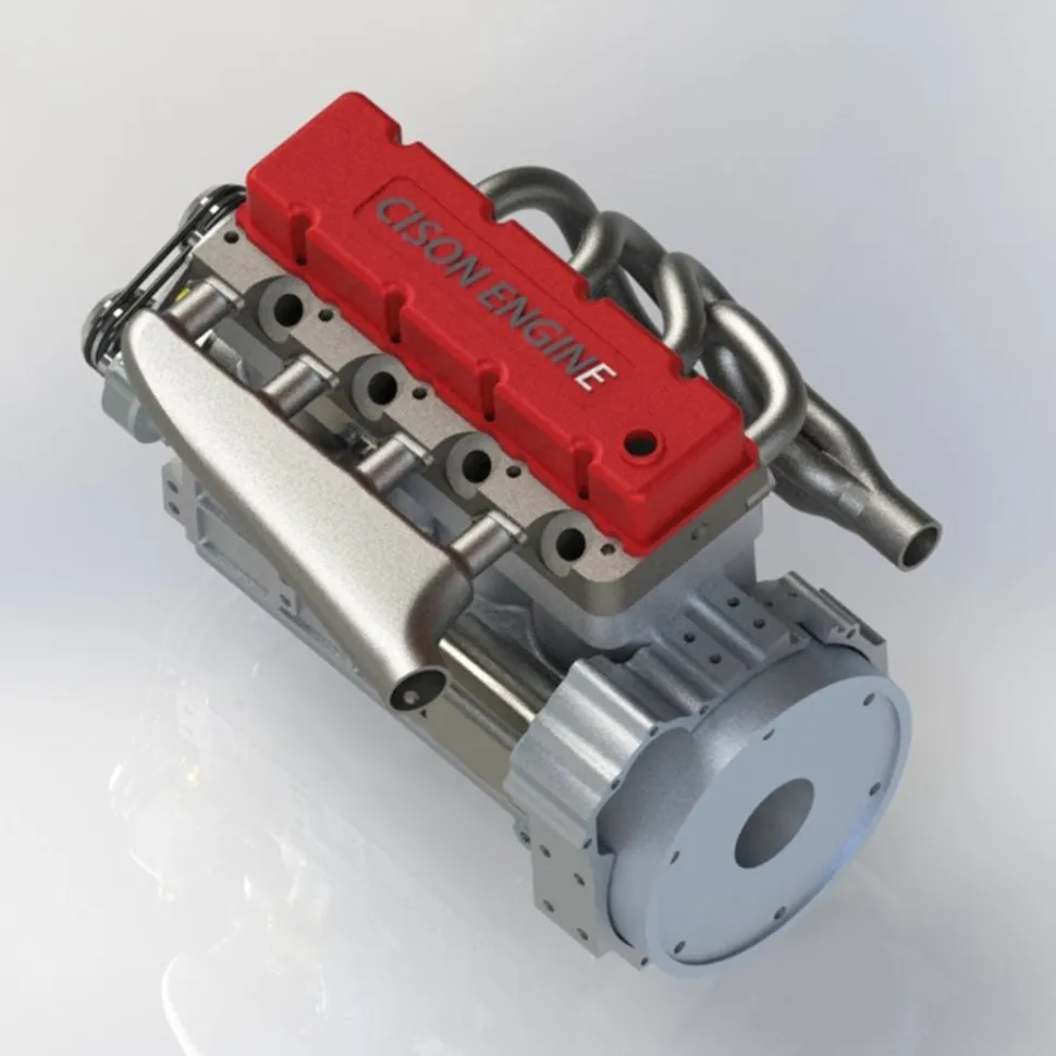 CISON L4-175 17.5cc Mini OHV Inline 4 Cylinder 4 Stroke Water-cooled L4 RC Gasoline Engine Model - Speed Up to 8,000rpm