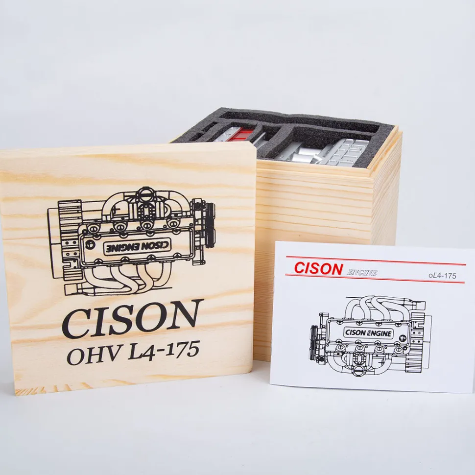 CISON L4-175 17.5cc Mini OHV Inline 4 Cylinder 4 Stroke Water-cooled L4 RC Gasoline Engine Model - Speed Up to 8,000rpm