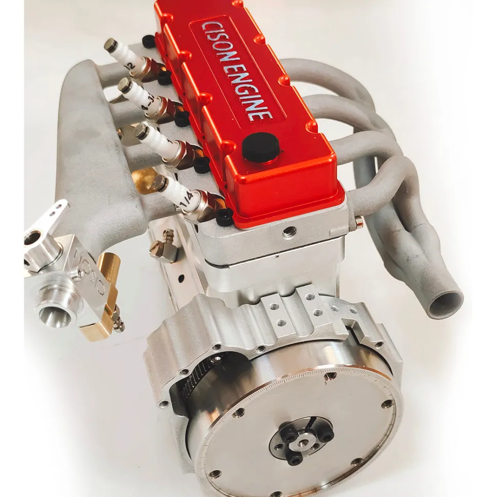 CISON L4-175 17.5cc Mini OHV Inline 4 Cylinder 4 Stroke Water-cooled L4 RC Gasoline Engine Model - Speed Up to 8,000rpm