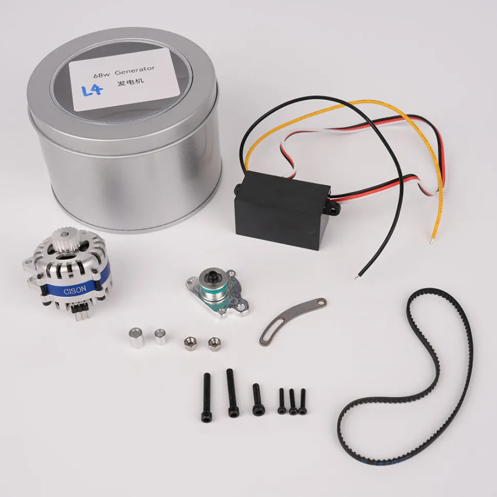 CISON Mini DC Generator + Rectifier + Fixed Bracket DIY Modification Accessory Set for CISON Four Cylinder Engine Models